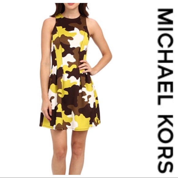 michael kors camo dress